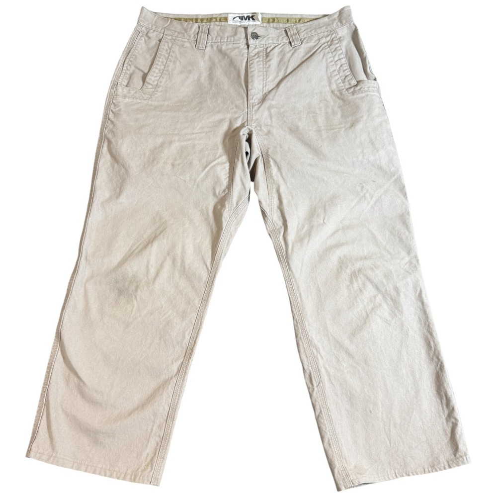 Mountain Khakis Pants 36x27 Tan Brush Guard Hiking Outdoor MK Comfort Plus Trail